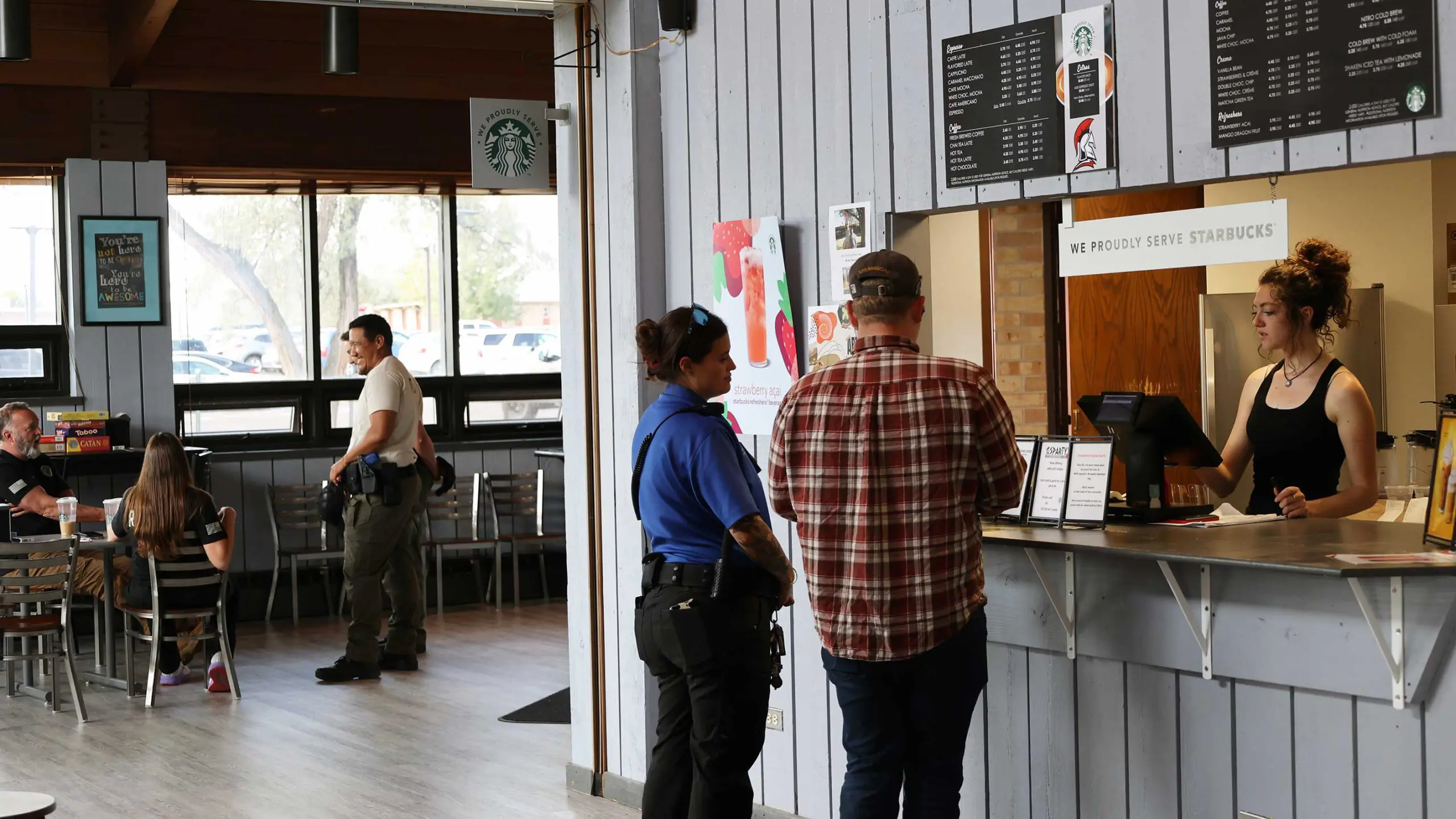 Customers ordering coffee
